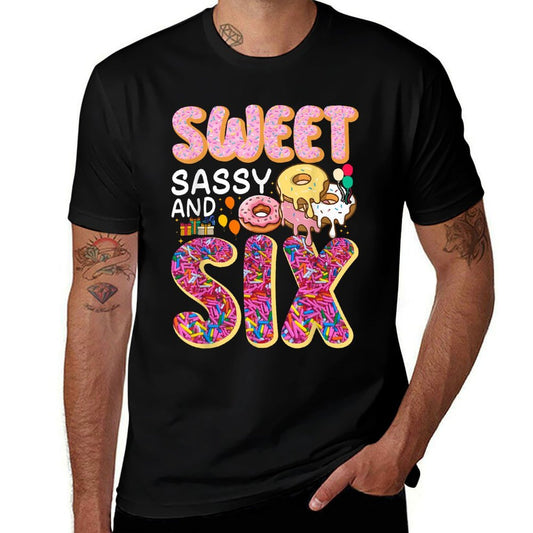 Sweet Sassy And Six Birthday For Girls 6 Year Old  Durable T-Shirt