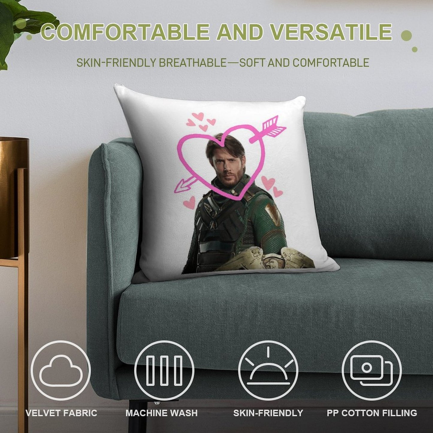 Solider Boy 3 Soft Warmth Comfort Throw Pillow