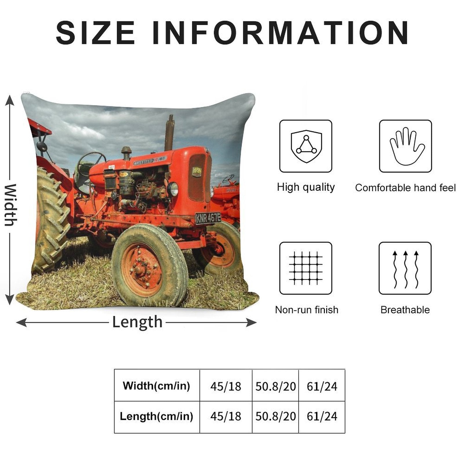 Nuffield 1060 Soft Gift Ready Throw Pillow