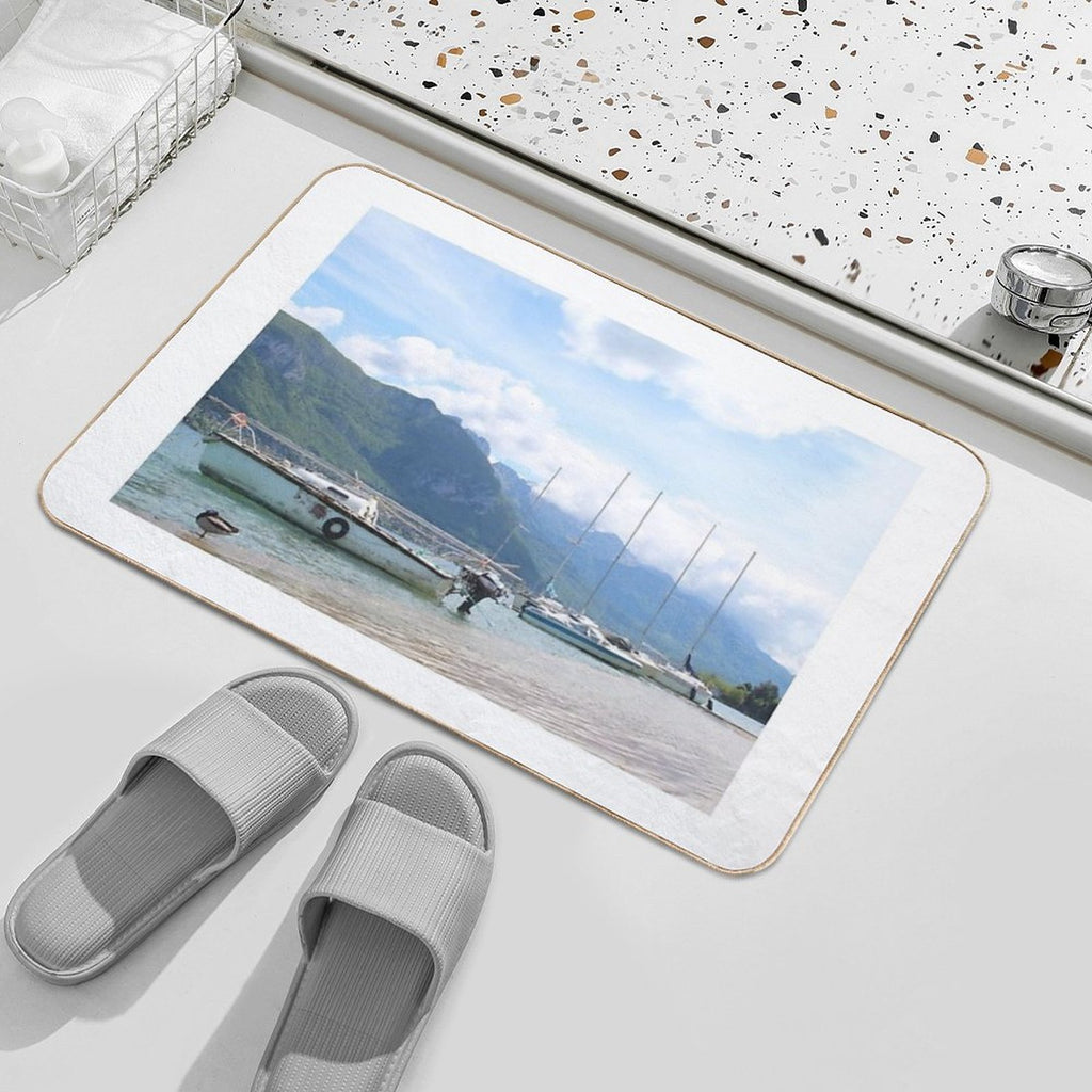 Beautiful Harbor Annecy (France)  Dirt-Trapping Bath Mat