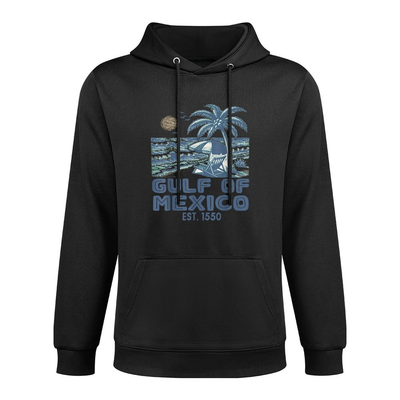 Gulf of Mexico Est 1550 Historic Retro Vintage Beach Shrink-Resistant Hoodie
