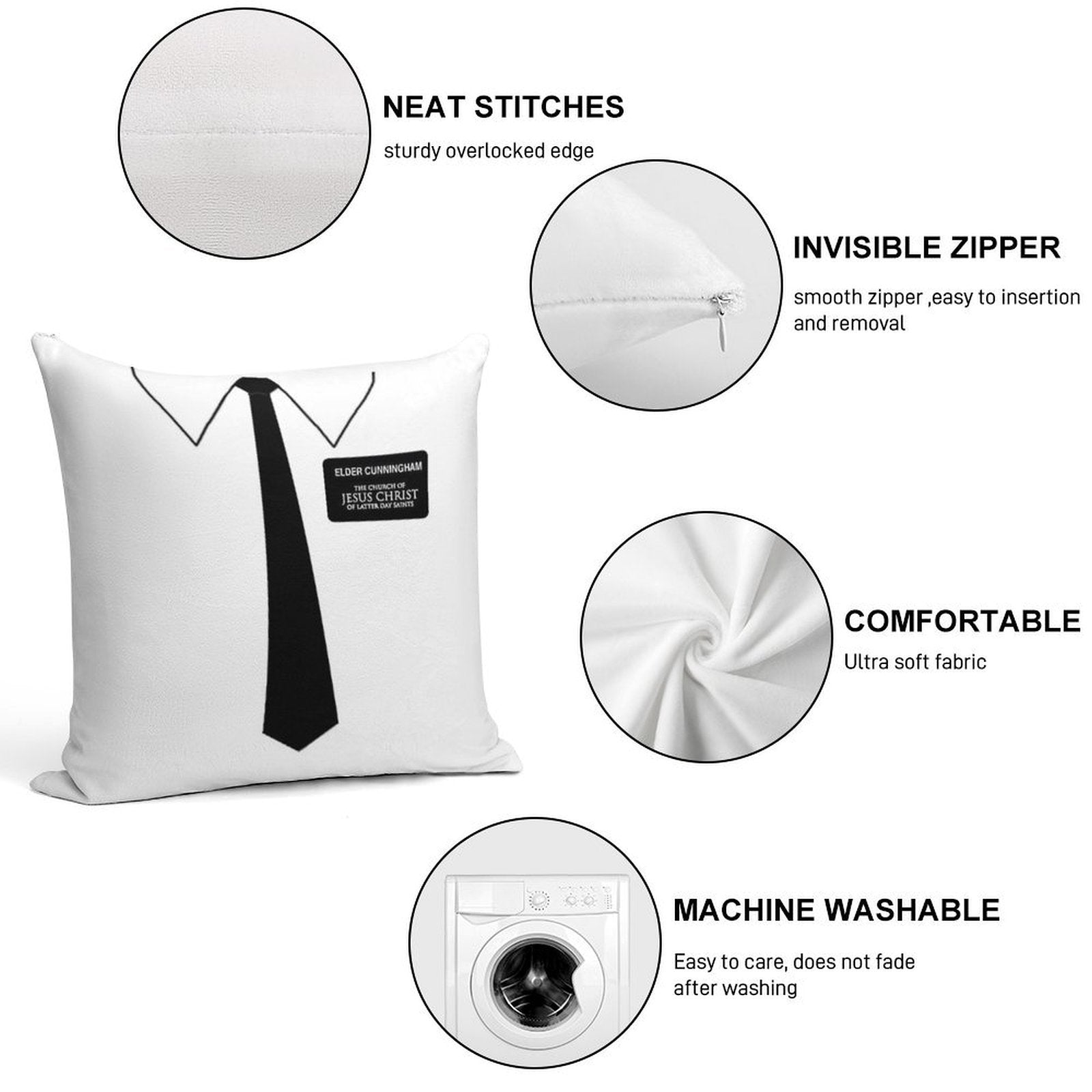 Elder Cunningham- Book of Mormon Soft Style Accent Throw Pillow