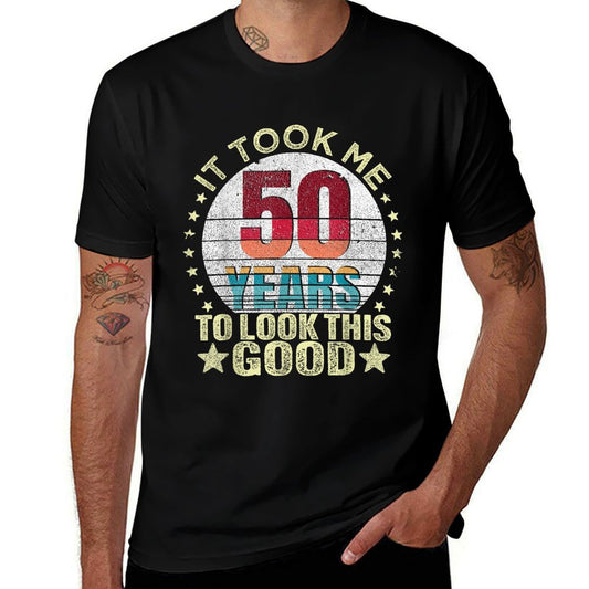 Vintage It Took Me 50 Years To Look This Good 50th Birthday  Oversized Silhouette T-Shirt