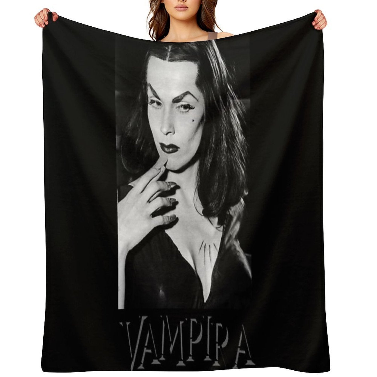 Vampira Machine-washable Throw Blanket
