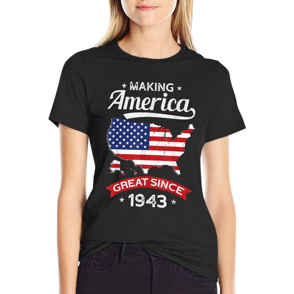 80th Birthday Making America Great Since 1943  Lightweight T-Shirt