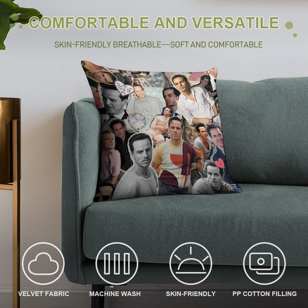 Andrew Scott More Like Andrew Hot Soft Reinforced Edging Throw Pillow