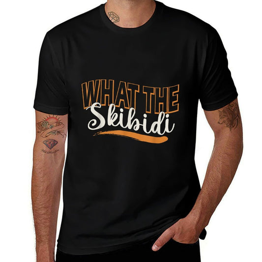 What The Skibidi Funny Meme Slang Rizz Brainrot Ironic Y2k  Polyester Blend T-Shirt