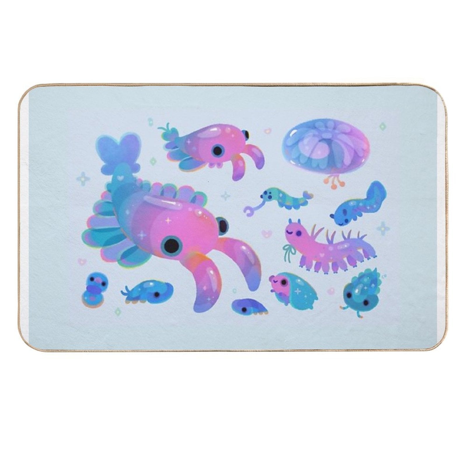 Cambrian Baby - Pastel  Repositionable Bath Mat