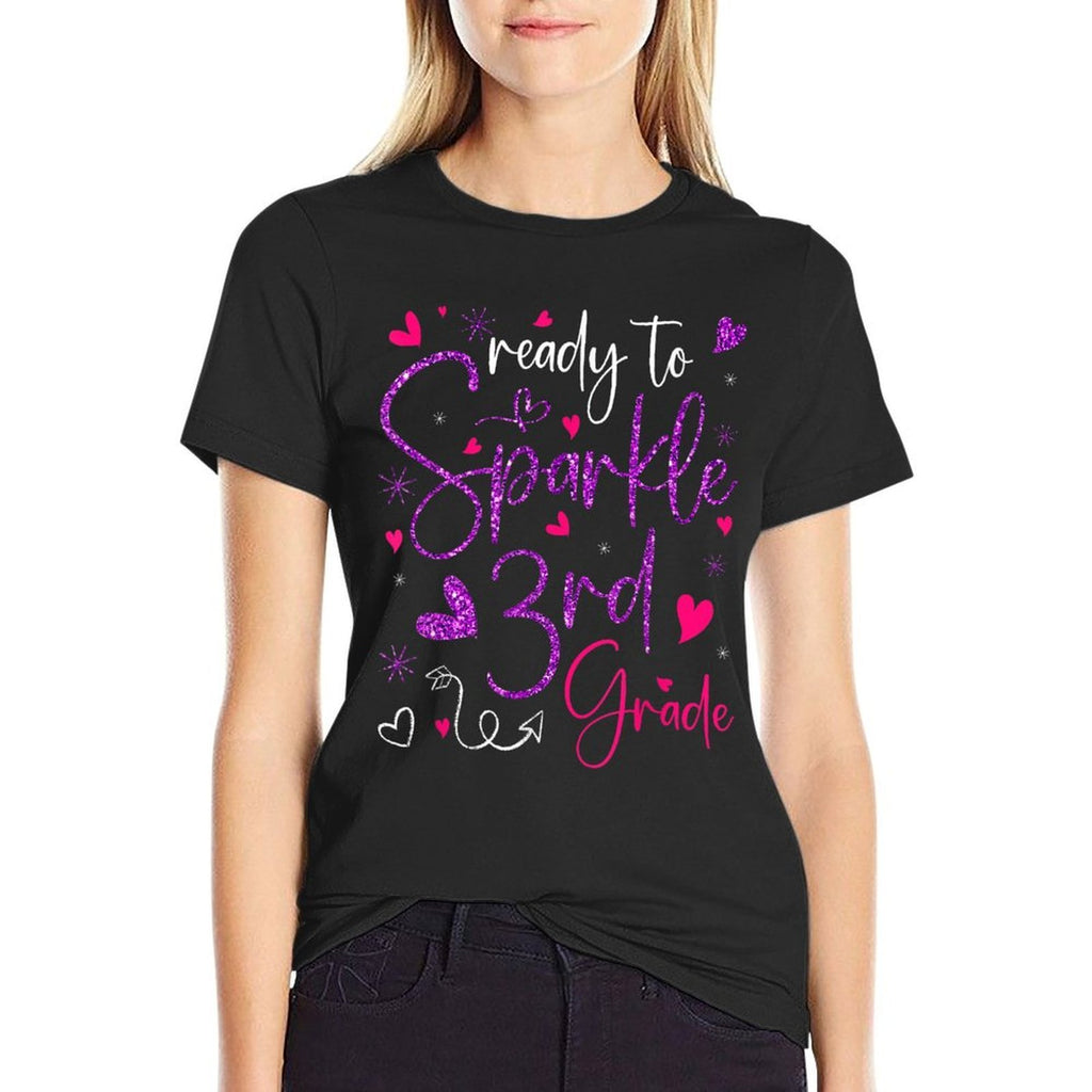 Ready To Sparkle 3rd Grade Back To School Gifts For Girls  Relaxed-fit T-Shirt