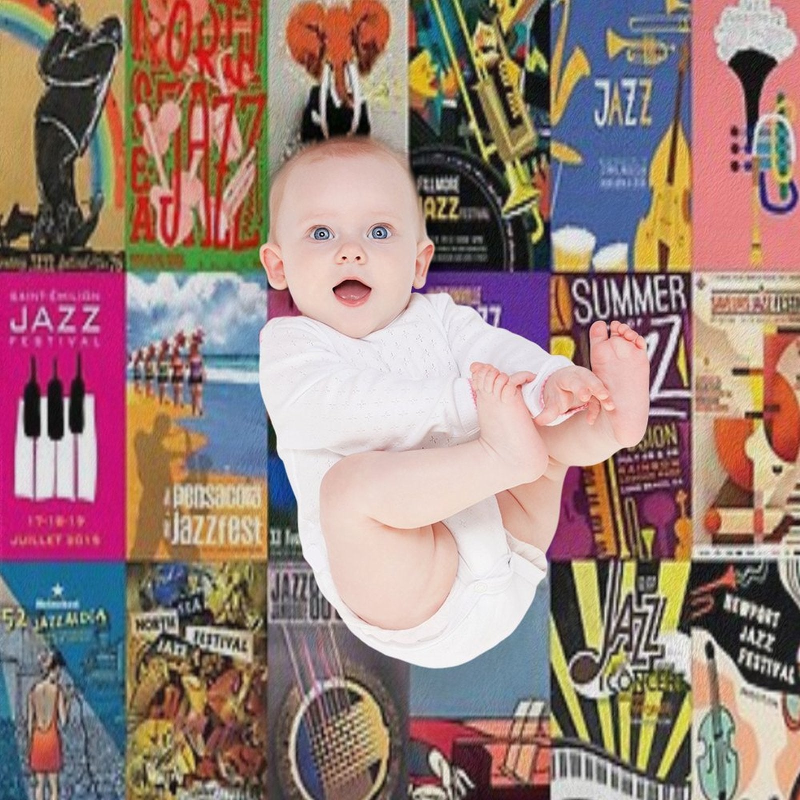 Jazz Festivals Eco-conscious Throw Blanket