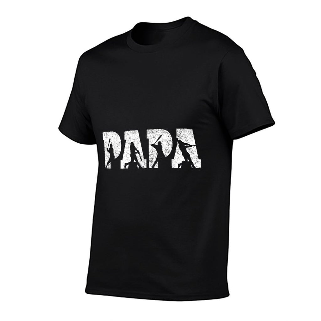 Baseball Papa Baseball Men Fathers Day Vintage  Durable T-Shirt