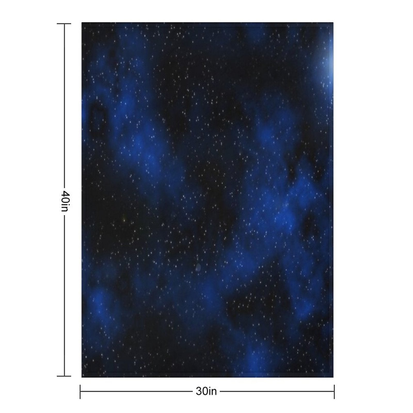 Dark Space with Tiny Sparkle Stars, Black And Blue, Glitter Star Dust Starry Constellation, Galaxy, Outer Space, Universe Machine-washable Throw Blanket