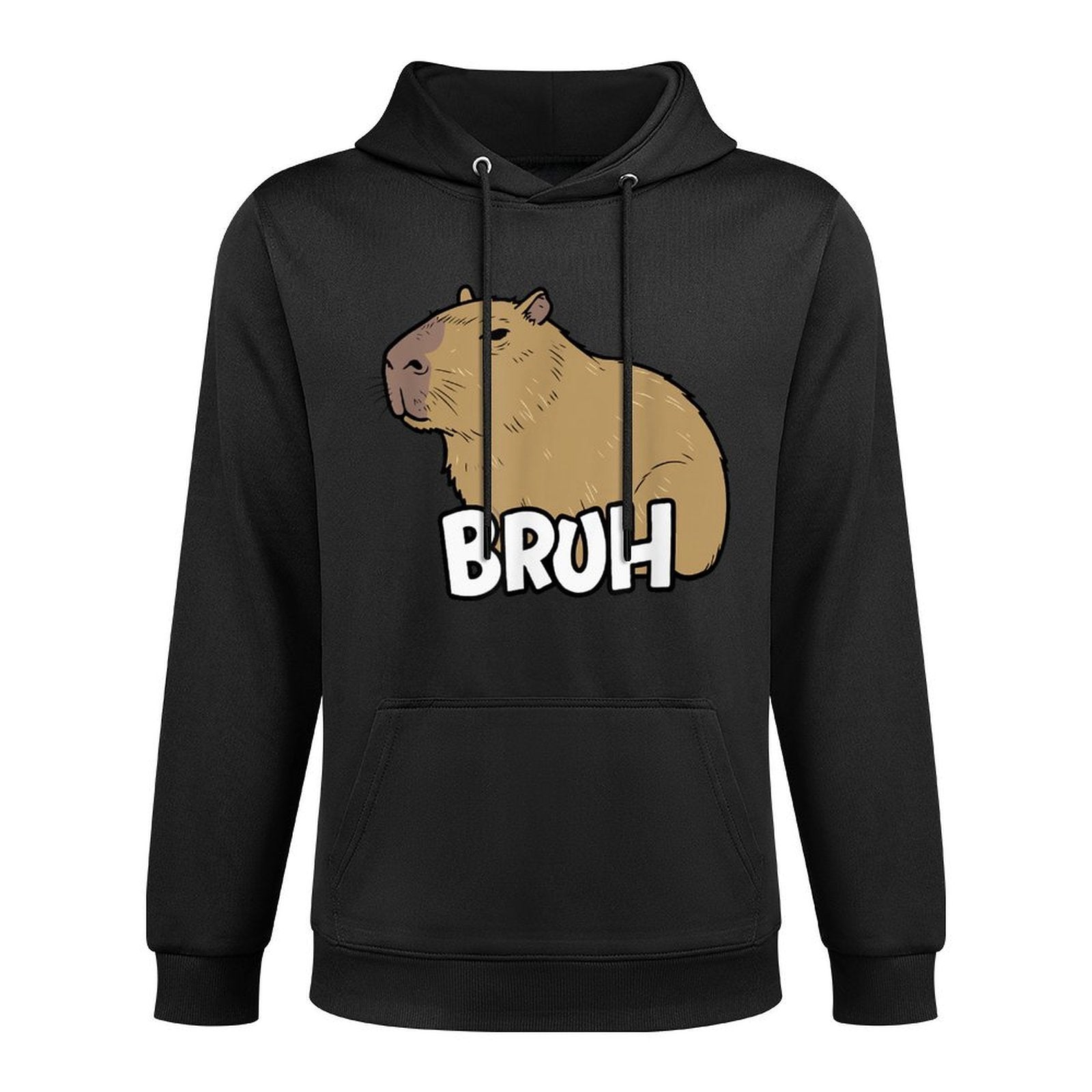 Capybara Meme Saying Bruh With Capybara Boys Girlsns Machine Washable Hoodie