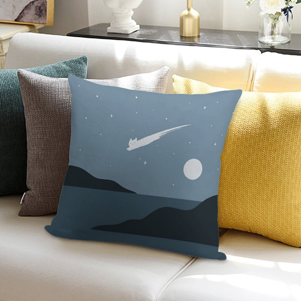 Cat Landscape 43 Soft Durable Construction Throw Pillow