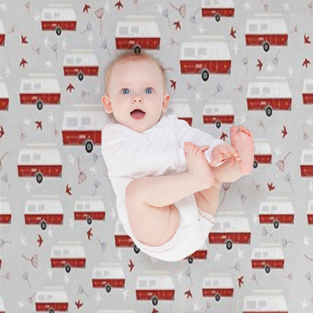 Rockabilly Pattern Velvety-soft Throw Blanket