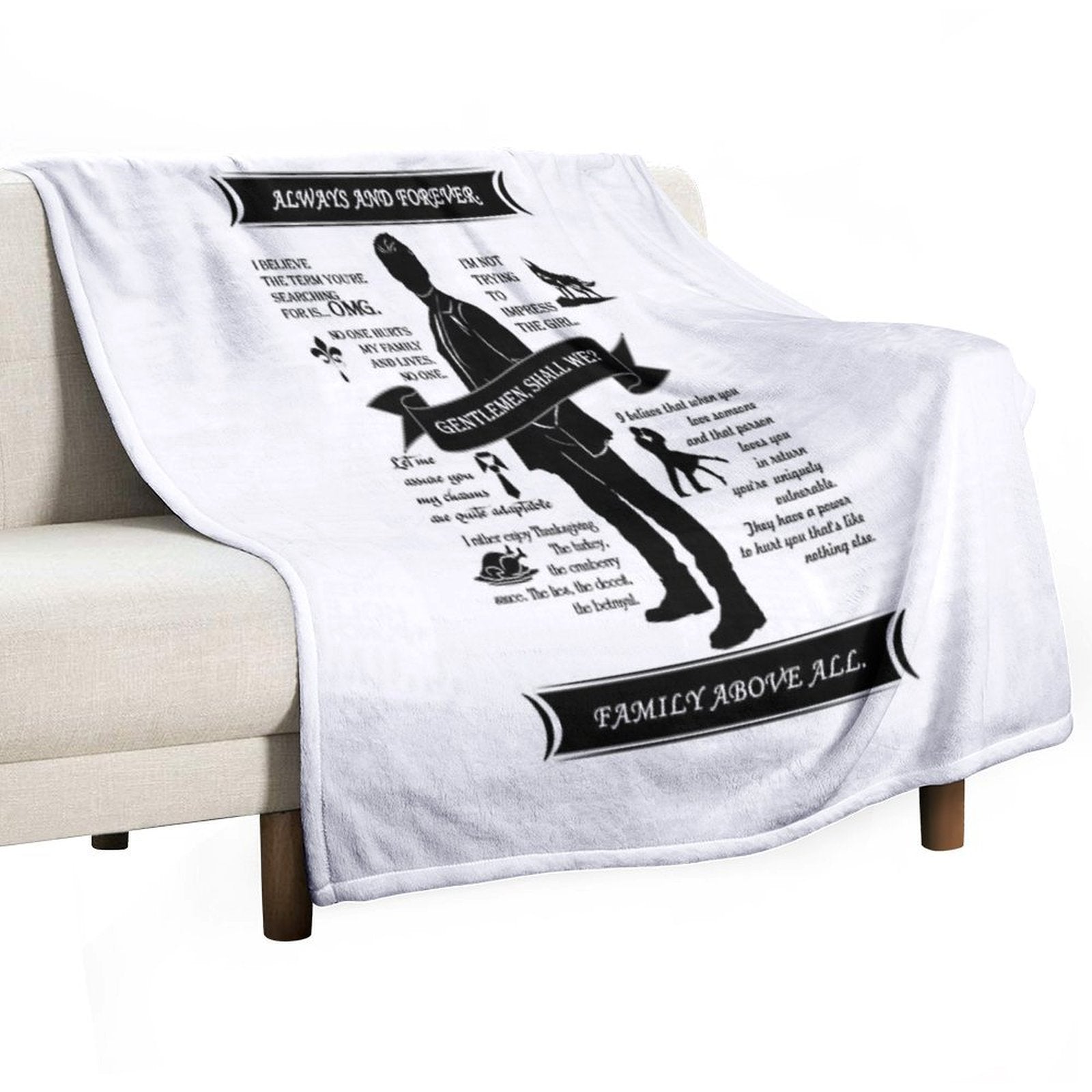 Elijah Quote Tee. All-season Throw Blanket
