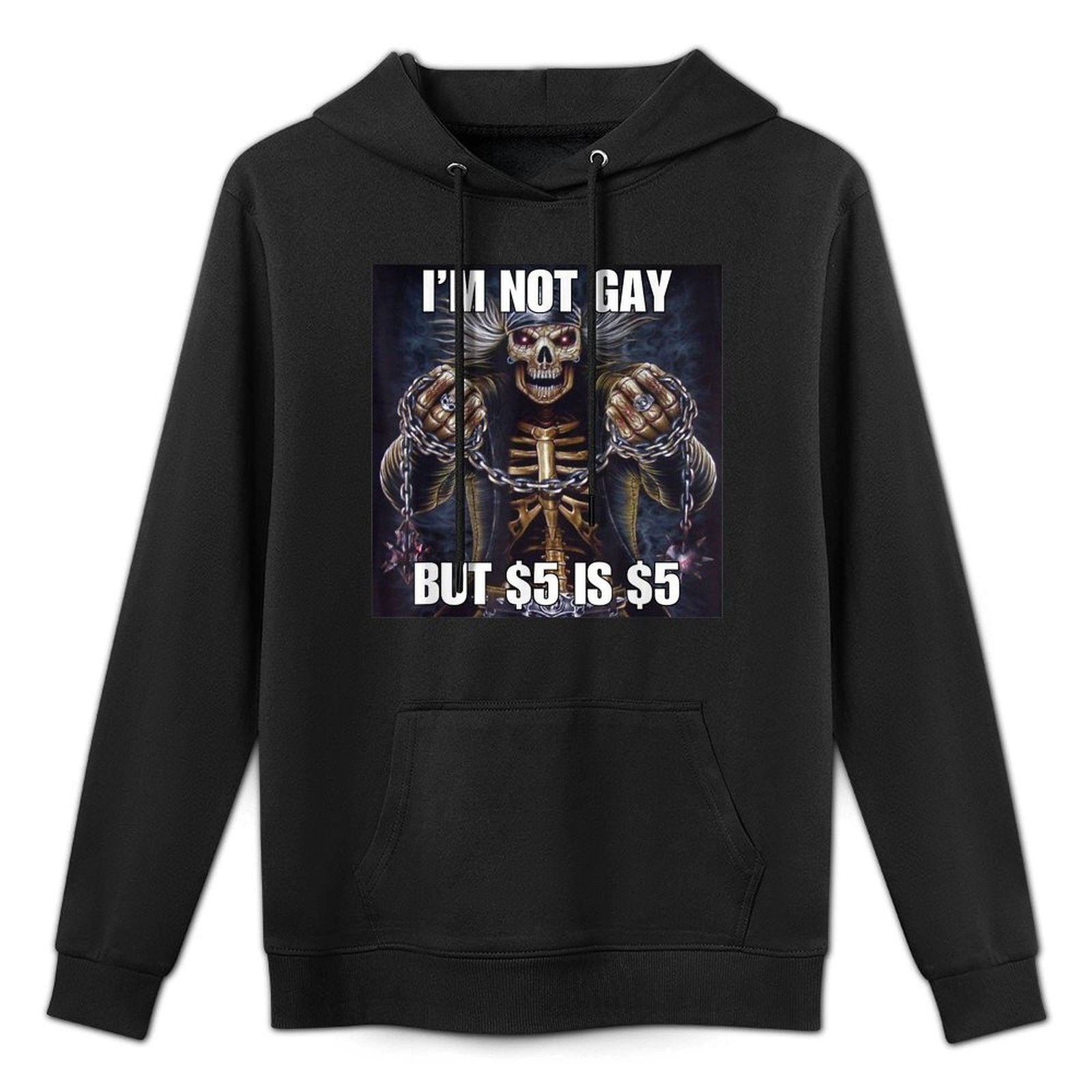 Homosexual Tendencies Gay Funny Cringe Hard Skeleton Meme Kangaroo Pocket Hoodie