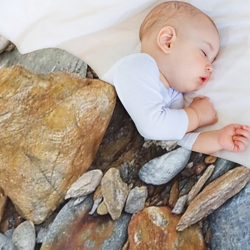 Natural River Stones, Mineral Rocks Versatility Throw Blanket
