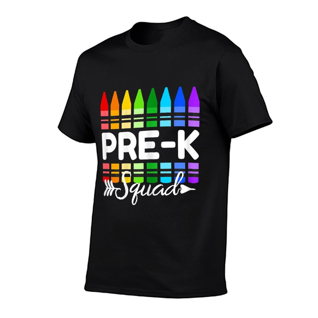 Pre-K Squad Crayon Preschool Teacher Students Comfortable T-Shirt