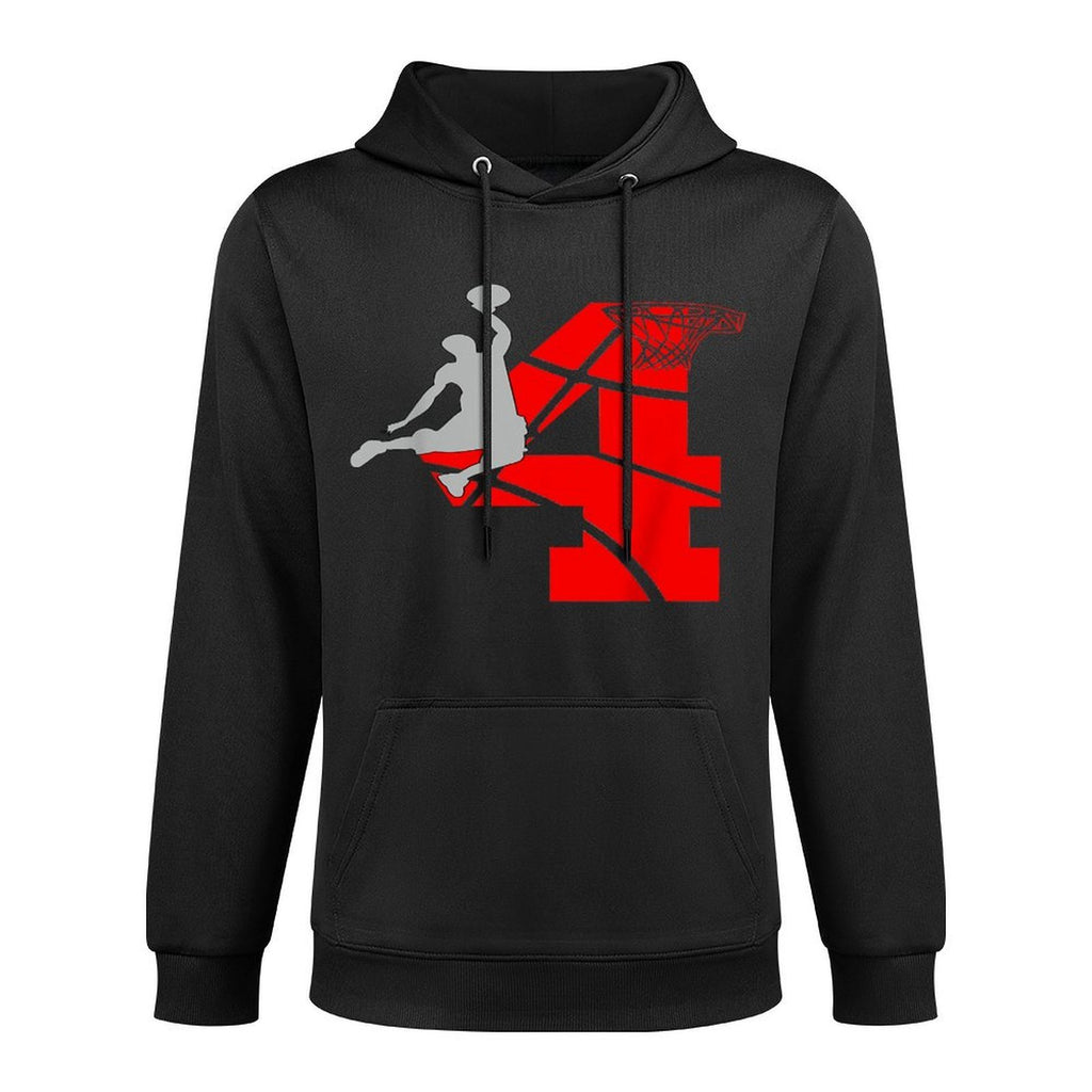 Kids 4 Year Old 4th Basketball Birthday PartyTheme Boys Girls Customizable Surface Hoodie