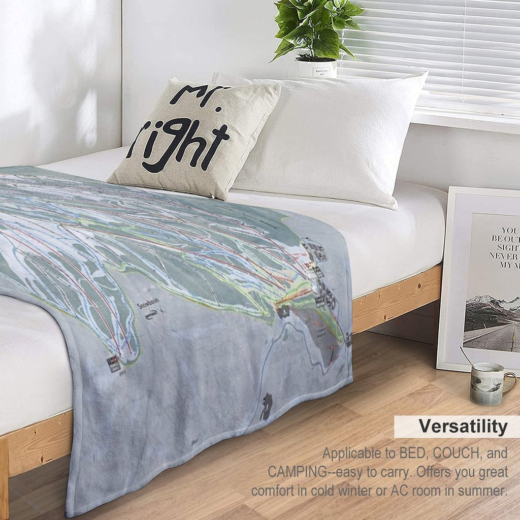 Snowbasin Resort Trail Map Comfort Throw Blanket