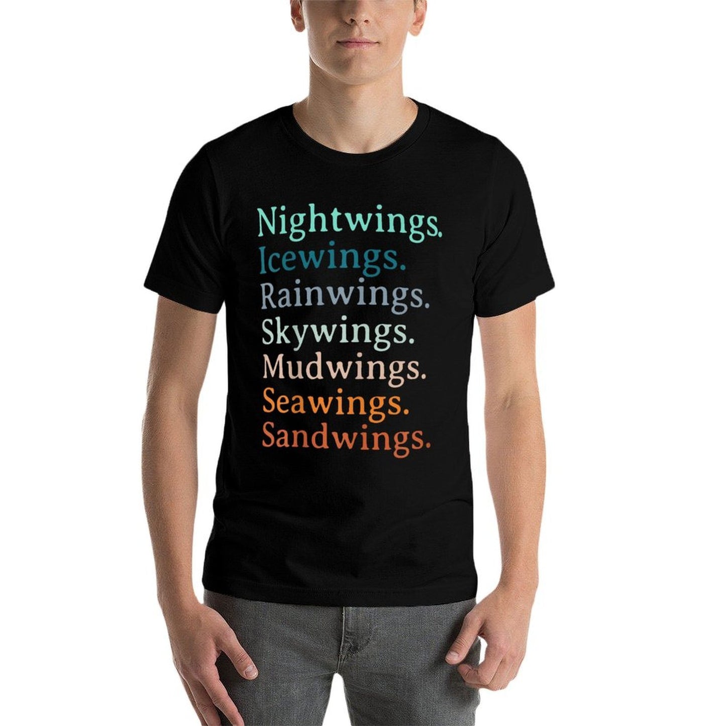 Wings Fan Nightwings Icewings Rainwings Skywings Mudwings  Heathered Texture T-Shirt