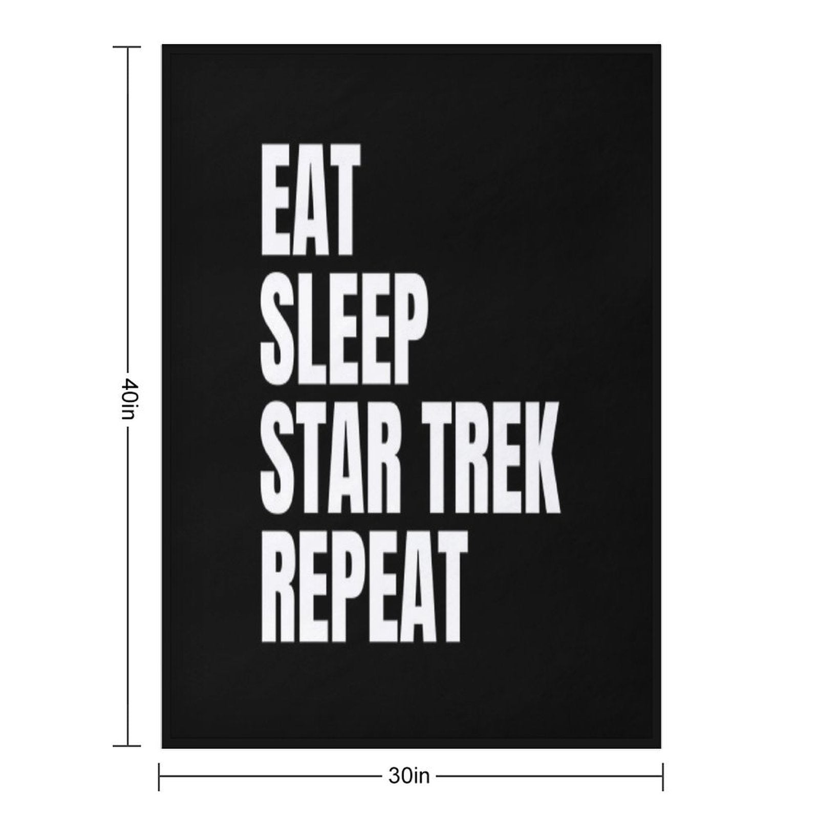 Eat Sleep Star Trek Repeat Anti-pilling Throw Blanket