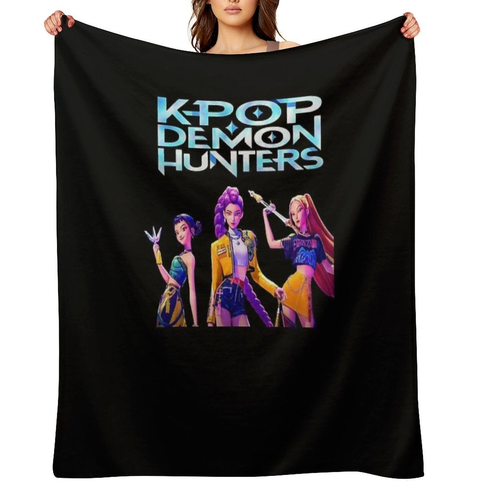 KPOP Demon Hunters Easy Care Throw Blanket
