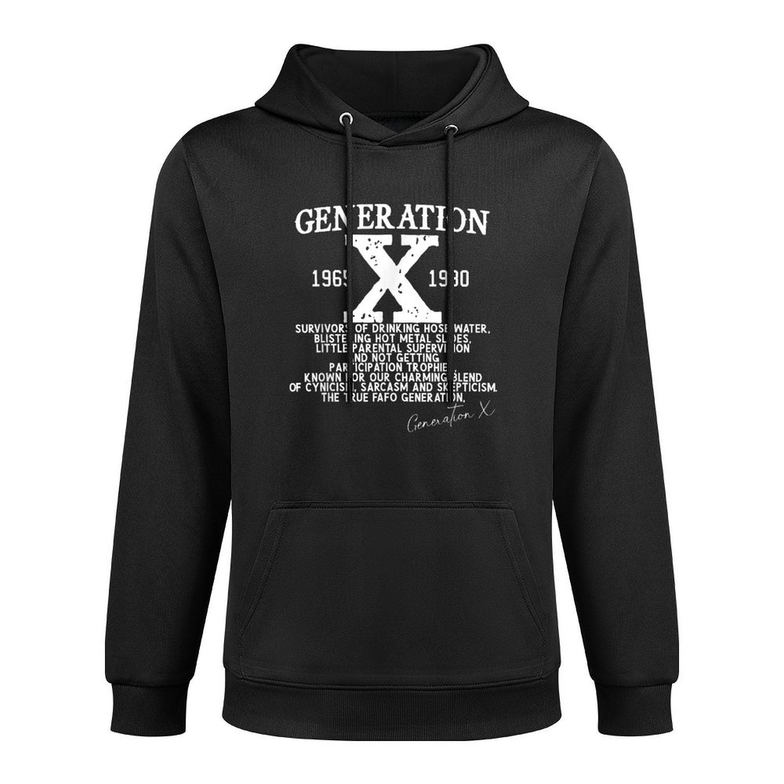Proud Gen X 1965 to 1980 Vintage Generation X All-Day Comfort Hoodie