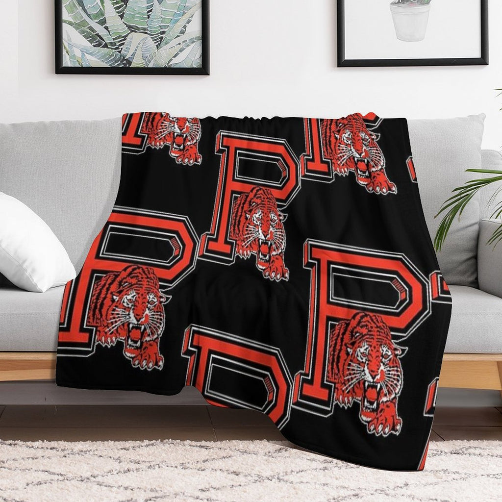 Vintage Princeton BIG P Tiger Mascot Premium Throw Blanket