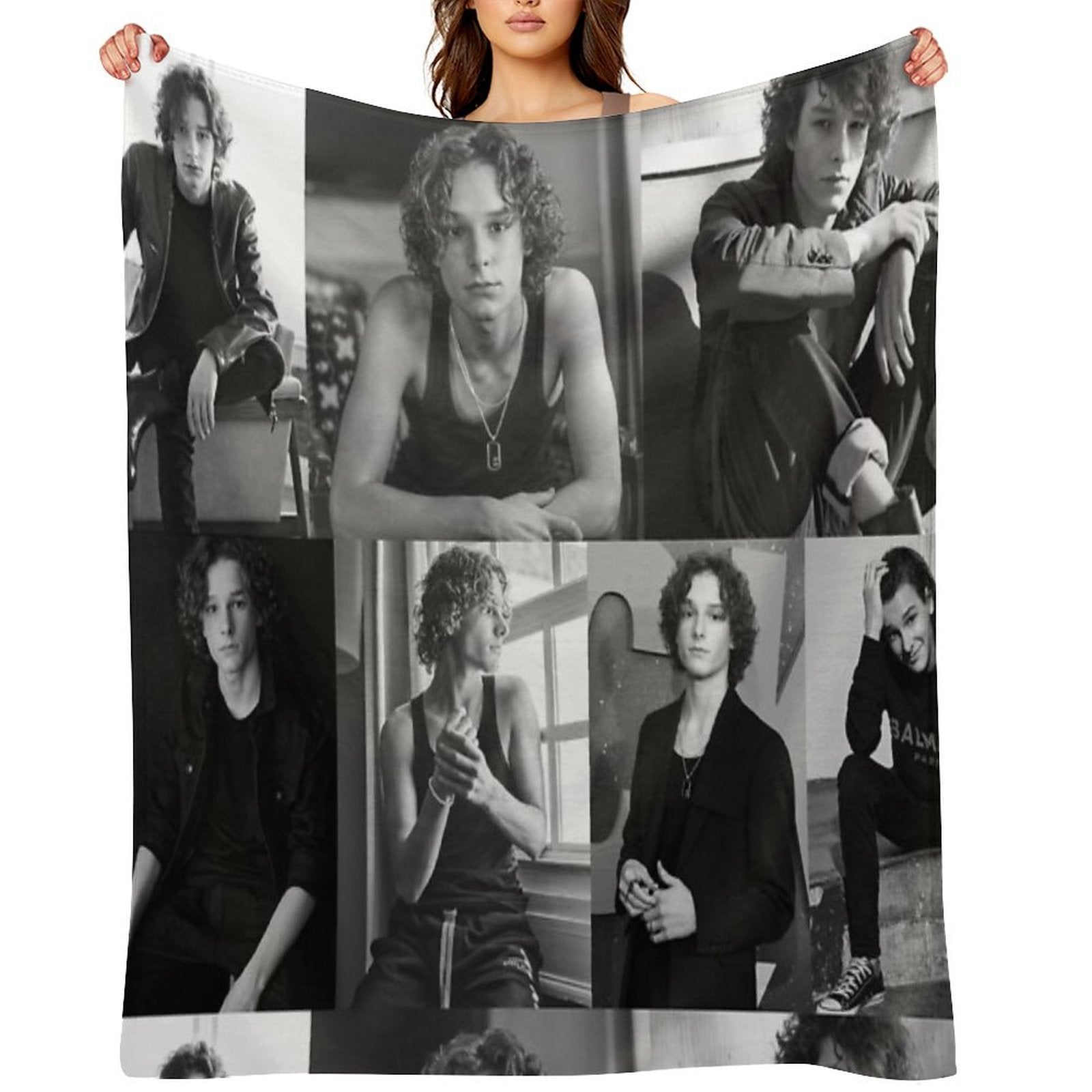 Black And White Mason Thames Collage Versatility Throw Blanket