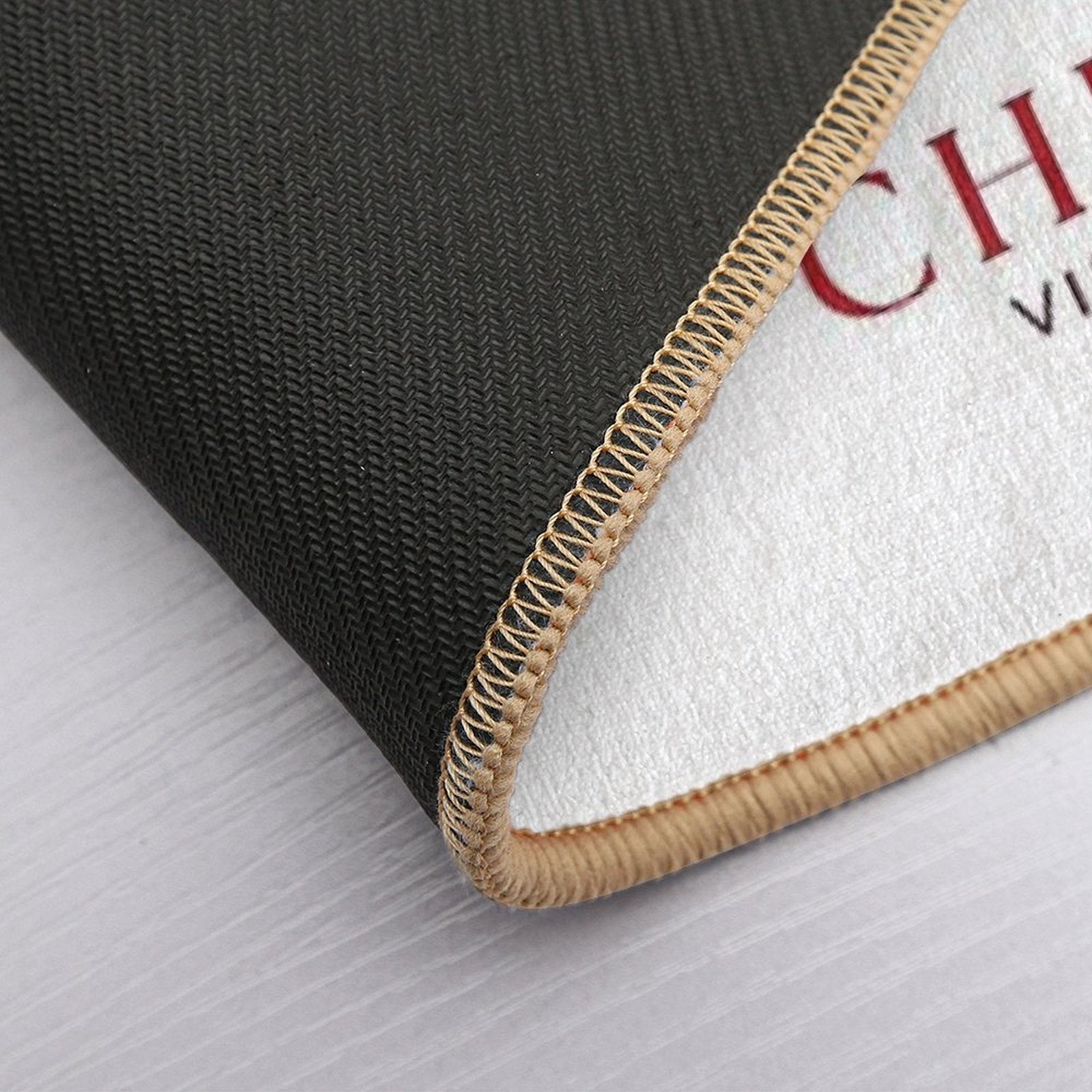 Cherry, Vibes ONLY  High-Traffic Bath Mat