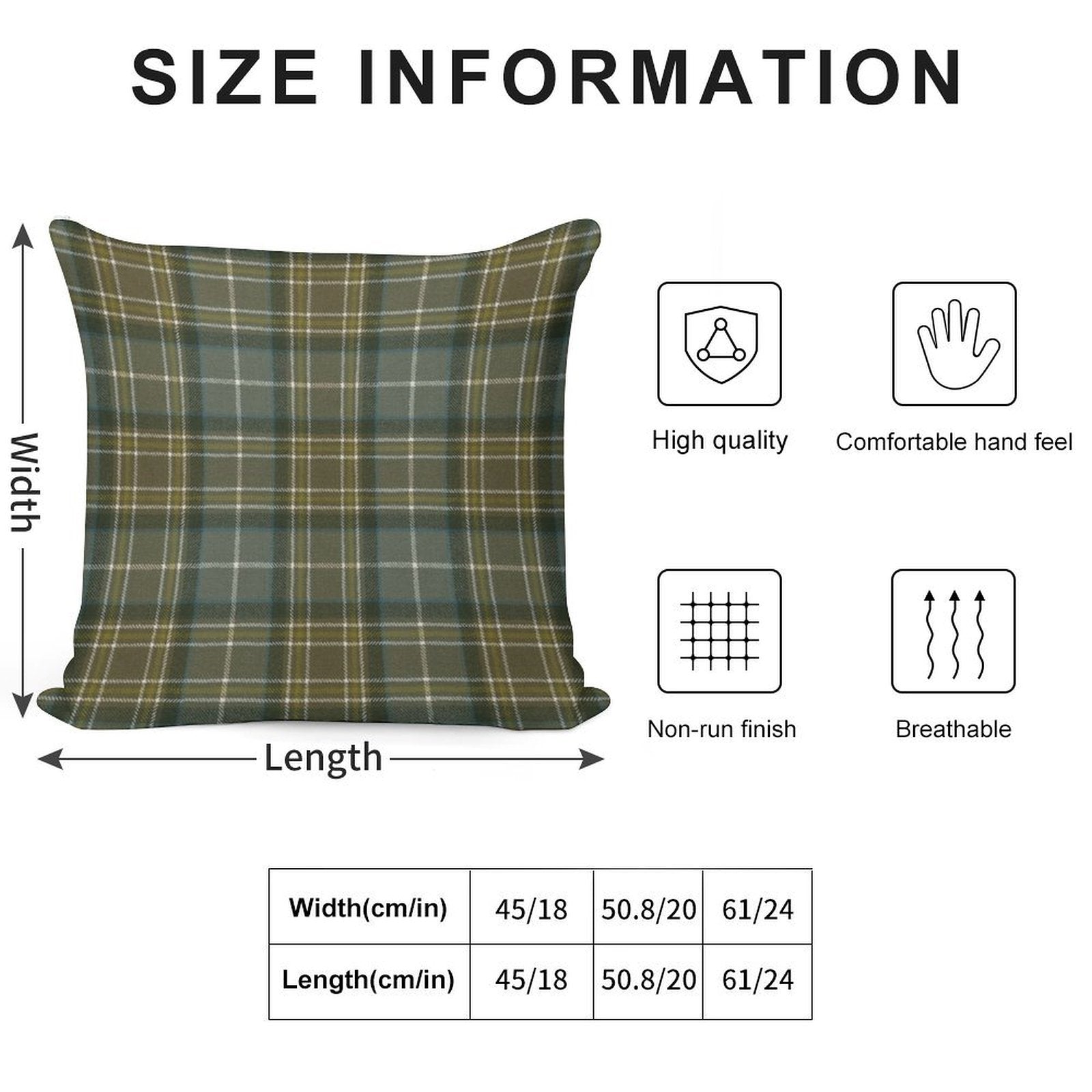 MacKellar Weathered Original Scottish Tartan Soft Gift Ready Throw Pillow