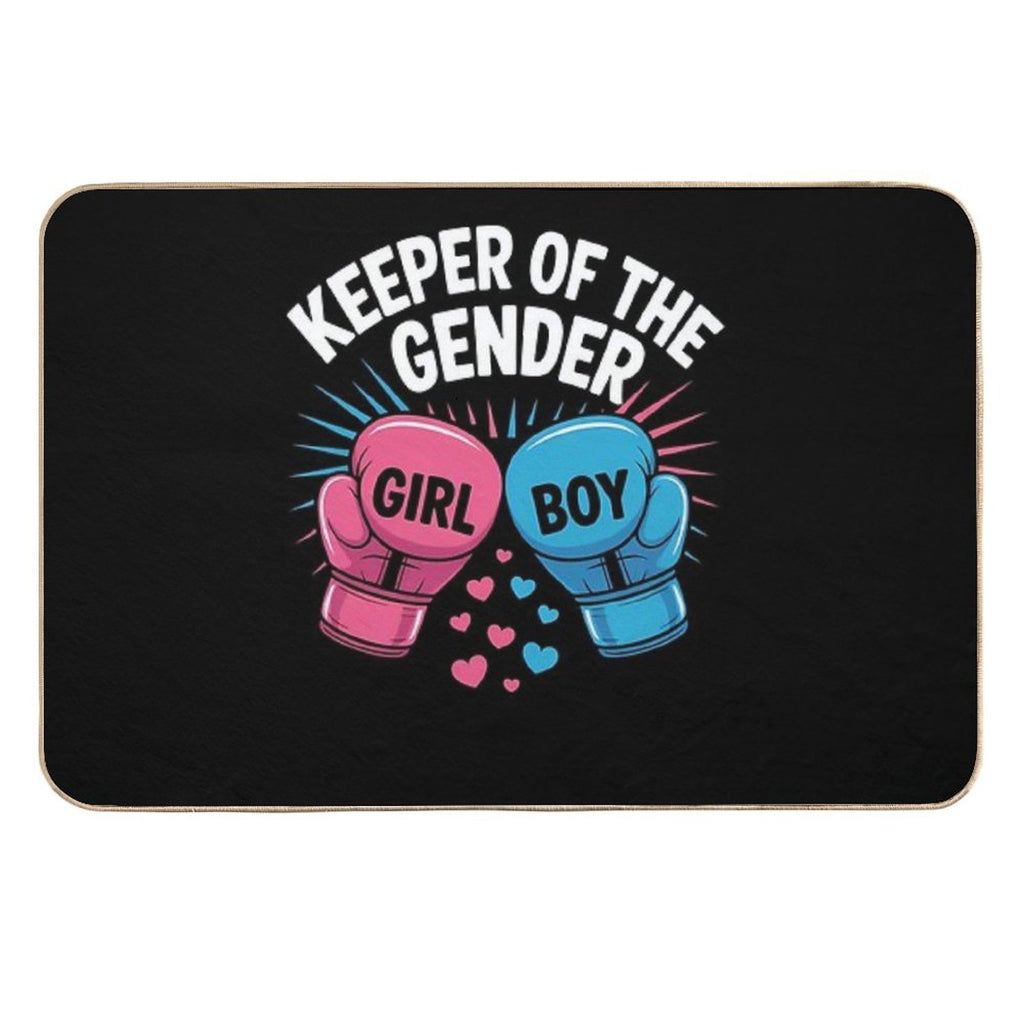 Gender Reveal Party Keeper Of Gender Boxing Pink Or Blue  Rapid-Drying Bath Mat
