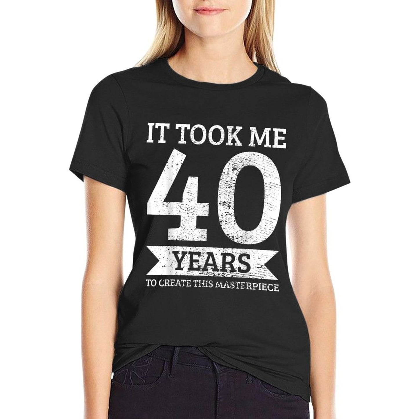 40th Birthday  Heathered Texture T-Shirt