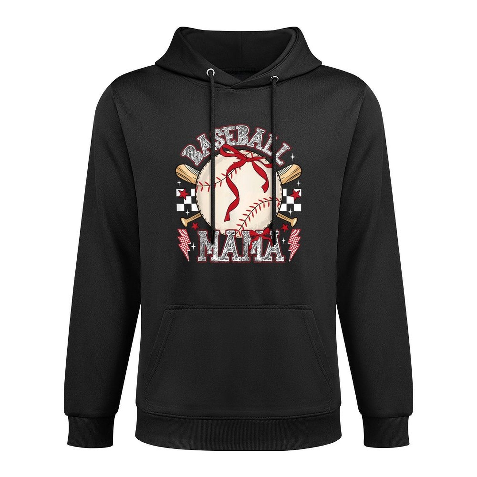 Baseball Mom Coquette Mothers Day Women Girls Baseball Mama Kangaroo Pocket Hoodie