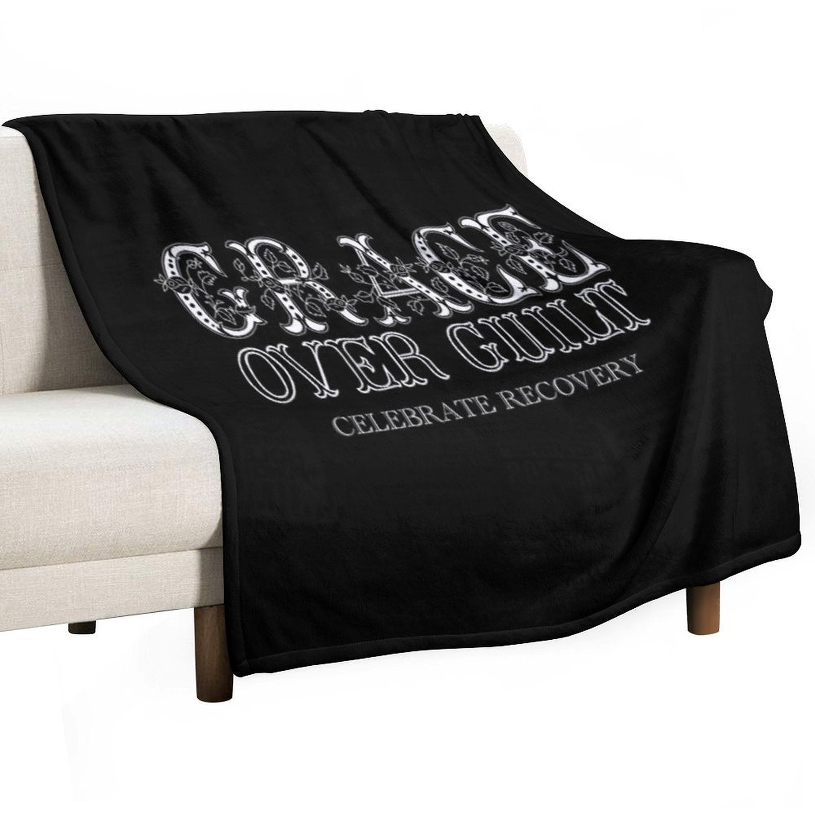 GRACE over Guilt ~ Celebrate Recovery Lightweight Throw Blanket