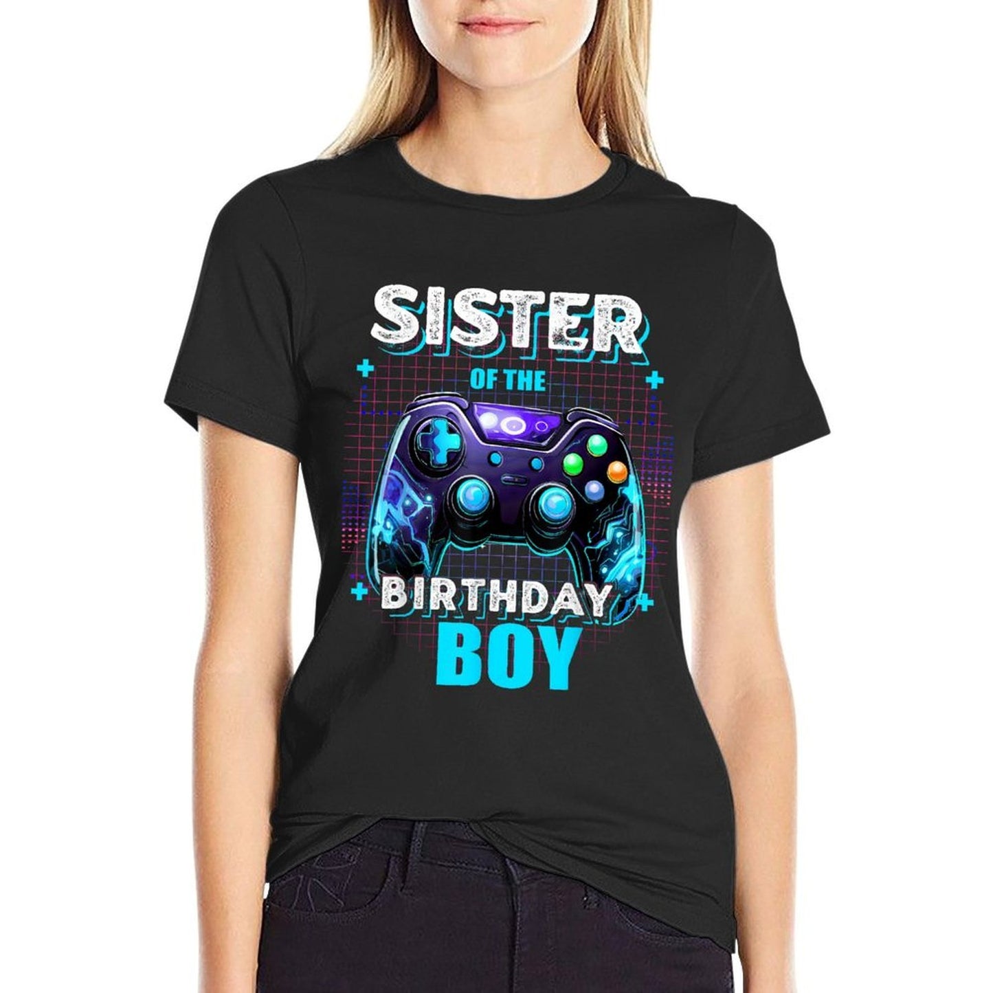 Sister of The Birthday Boy Matching Video Game Birthday  Breathable T-Shirt