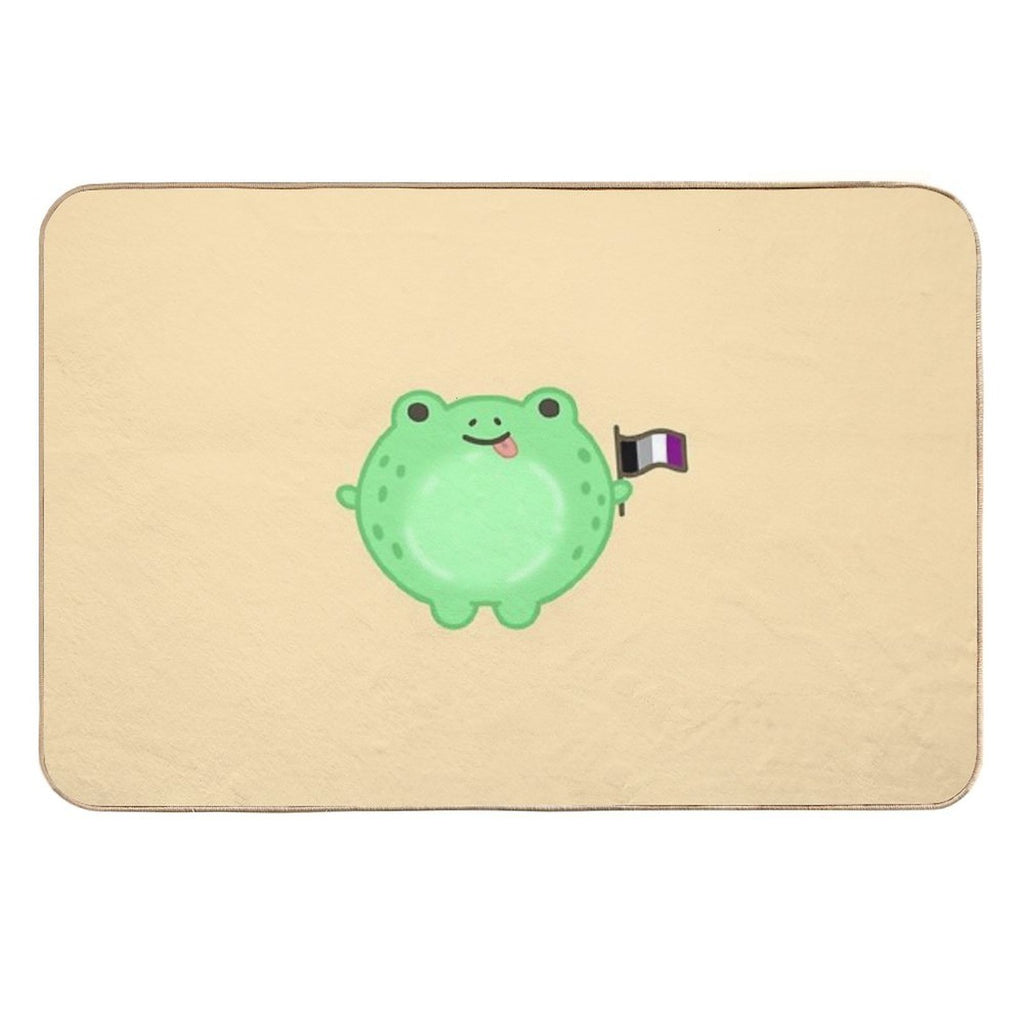 Asexual Pride Frog  Toxin-Free Bath Mat