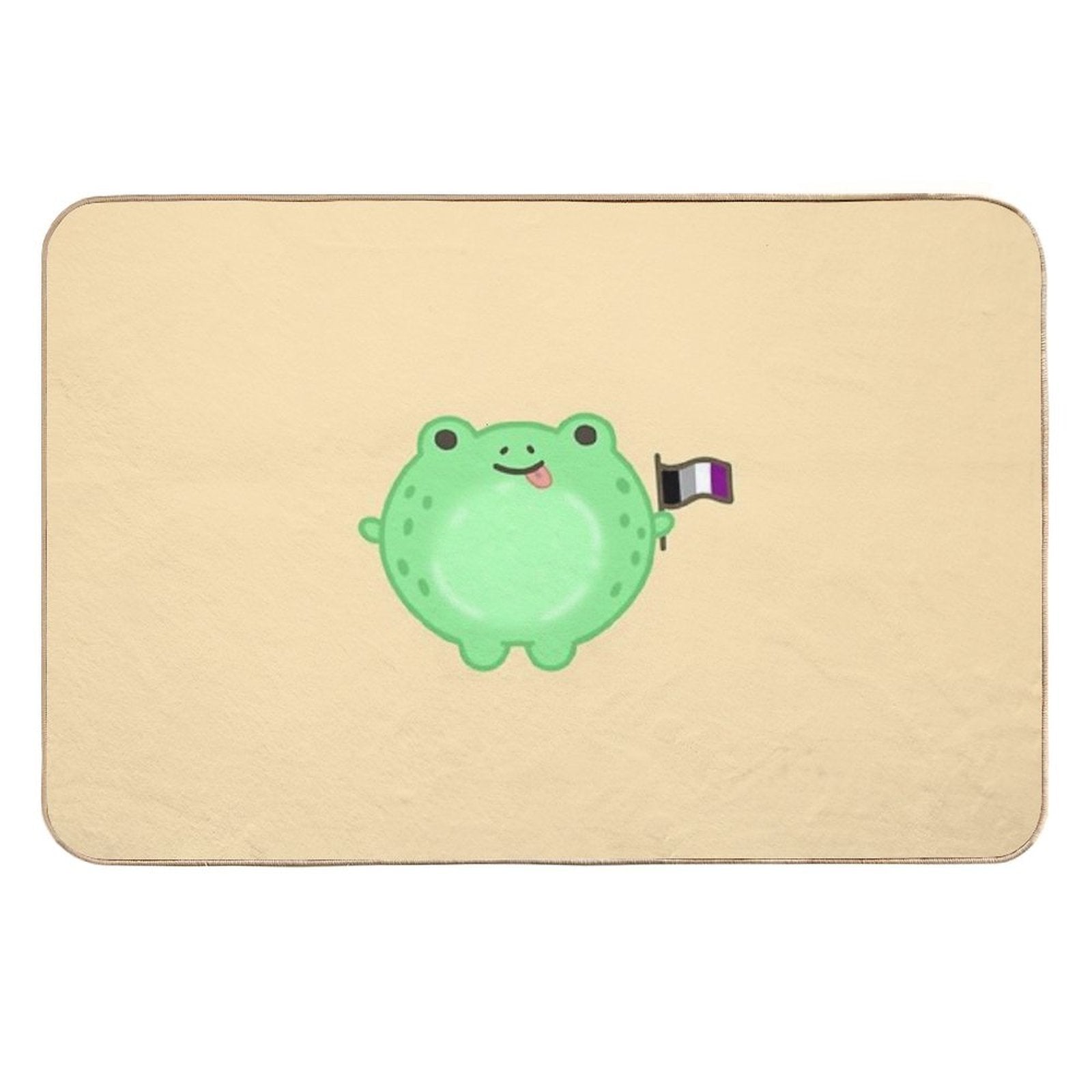 Asexual Pride Frog  Toxin-Free Bath Mat
