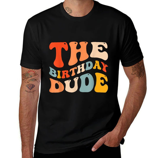 The Birthday Dude Boy Party Celebration  Summer-ready Fabric T-Shirt