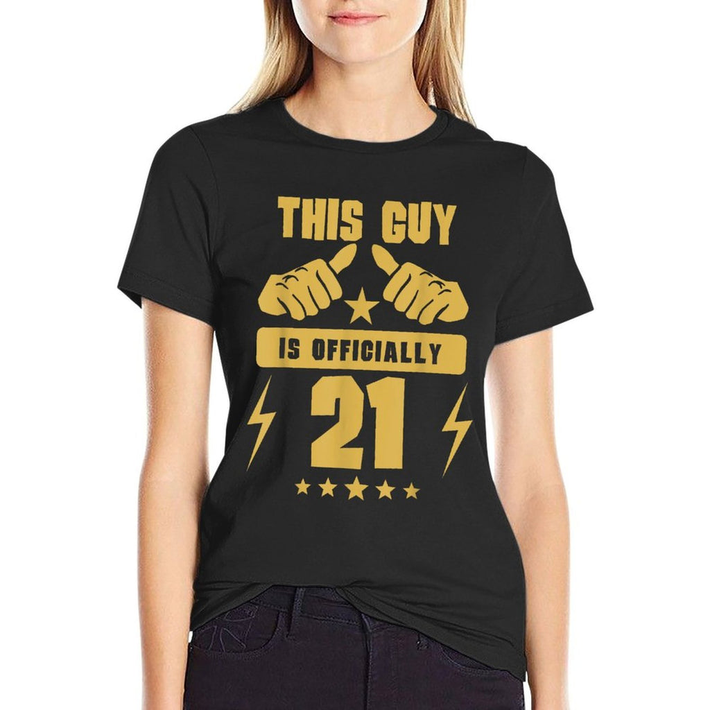 Mens This Guy Is Officially 21 Years Old 21st Birthday Comfortable T-Shirt