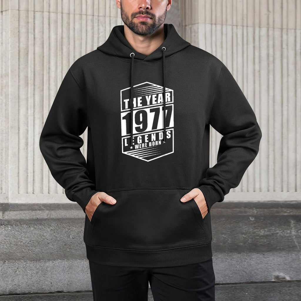 The Year 1977 Legends Were Born 40th Birthday Medium-Weight Fabric Hoodie