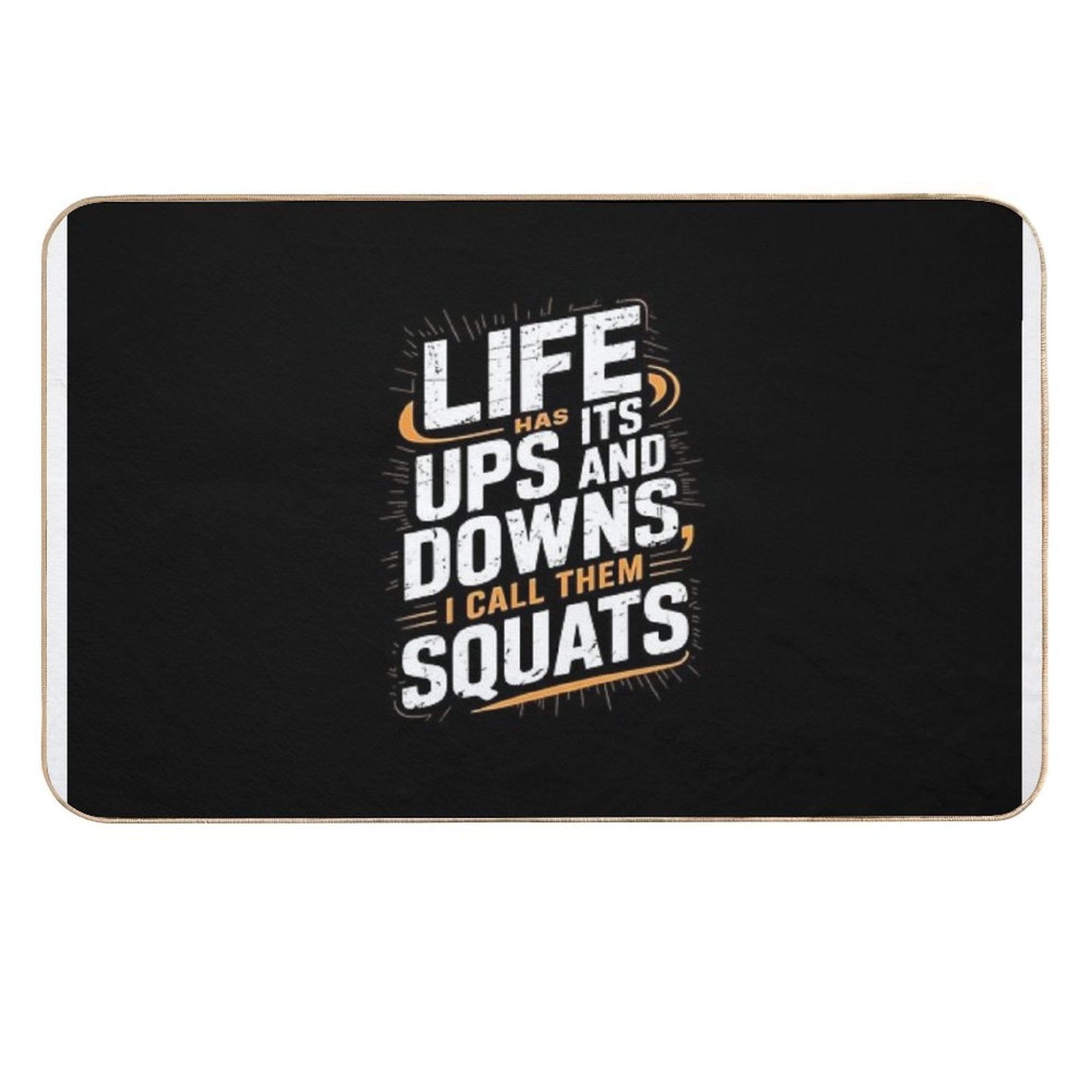 Fitness Gym Workout Weights Squat  Repositionable Bath Mat