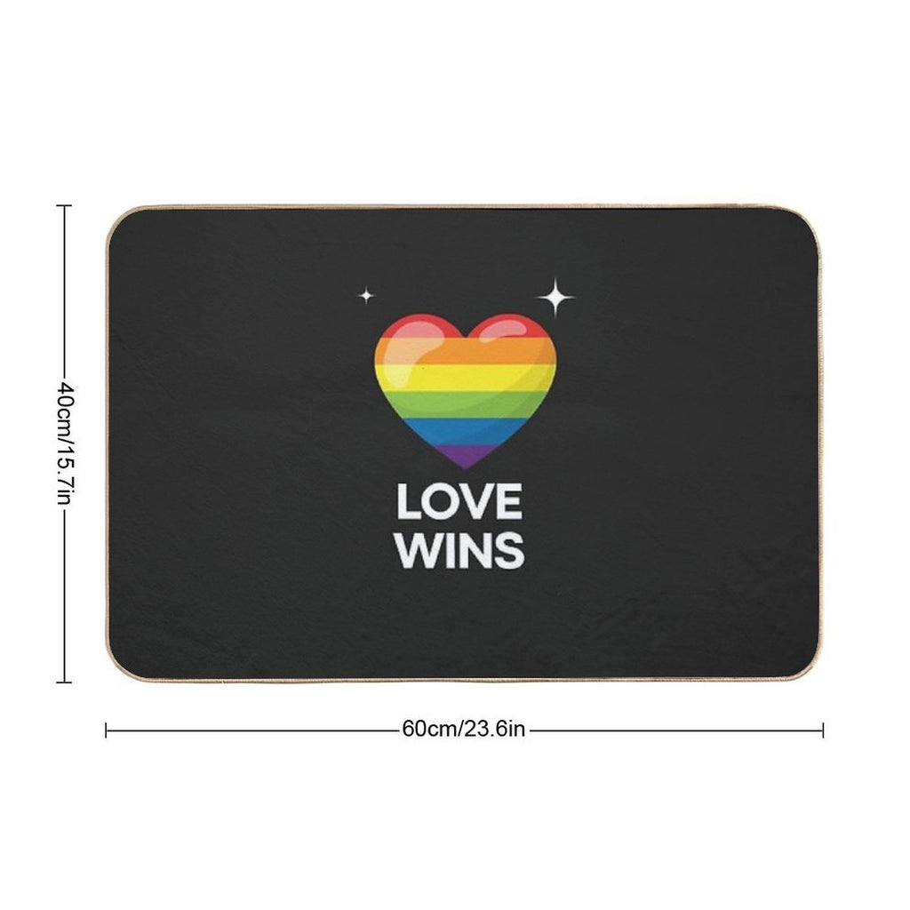 Love Wins!  Stain-Proof Bath Mat