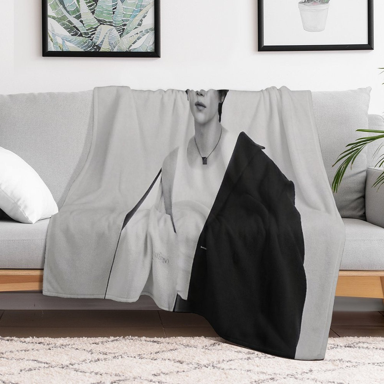 Min Yoongi BTS Suga Agust D Monochrome All-season Throw Blanket