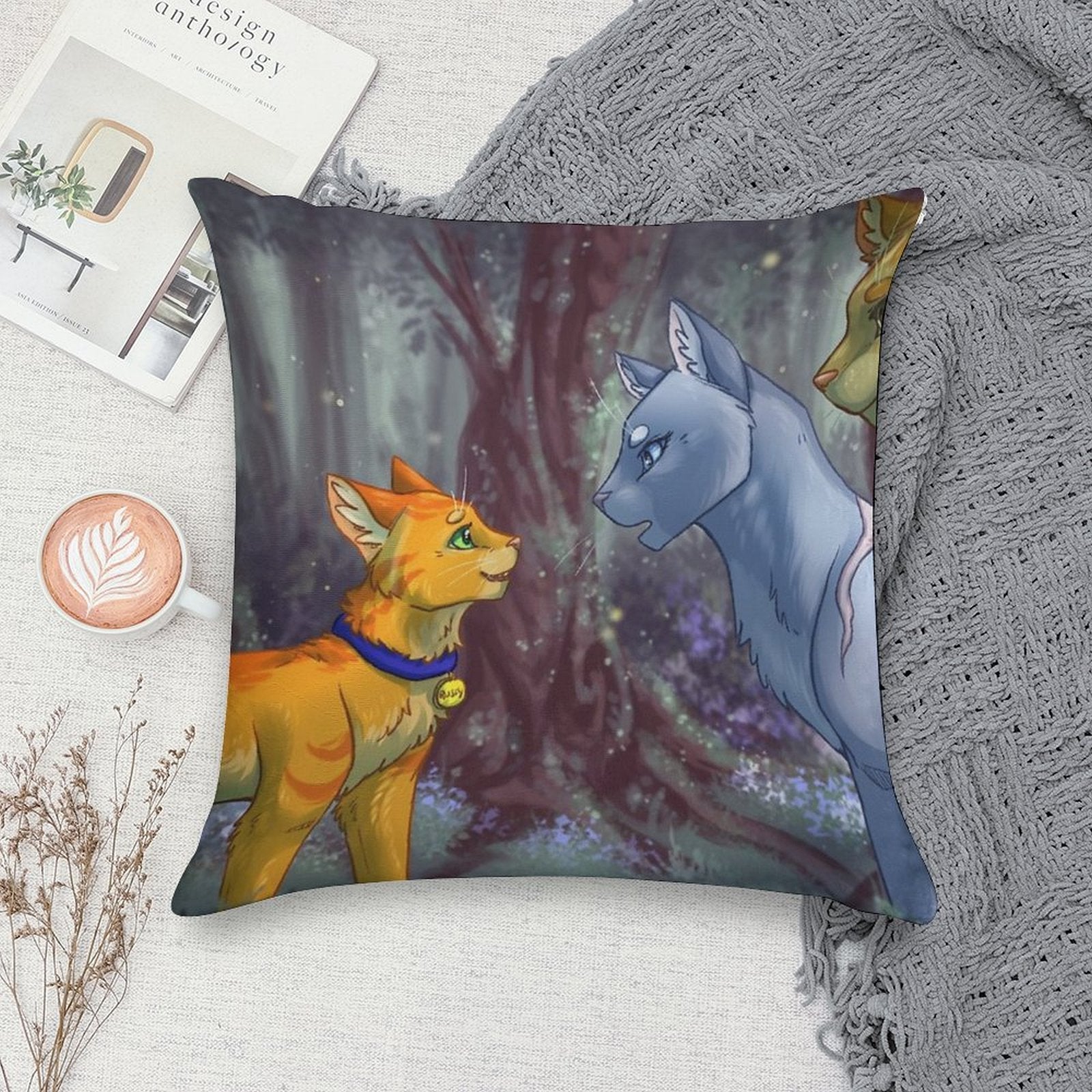 Warriors - Rusty Meets Bluestar Soft Washable Throw Pillow