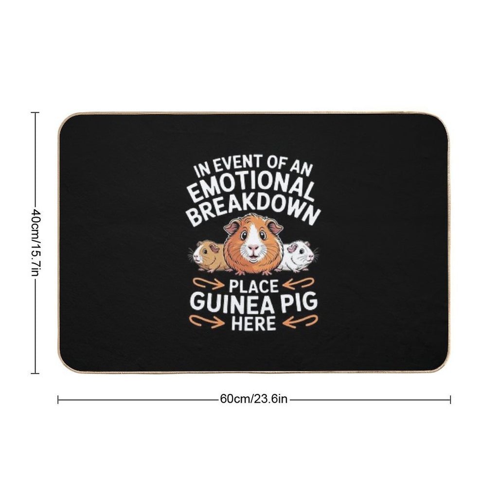 Emotional Breakdown Place Guinea Pig Cavy Pet  Eco-Friendly Bath Mat