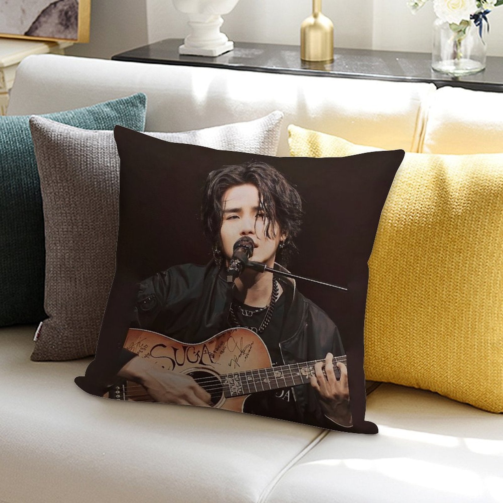 Min Yoongi Concert Soft Shrink-Resistant Throw Pillow