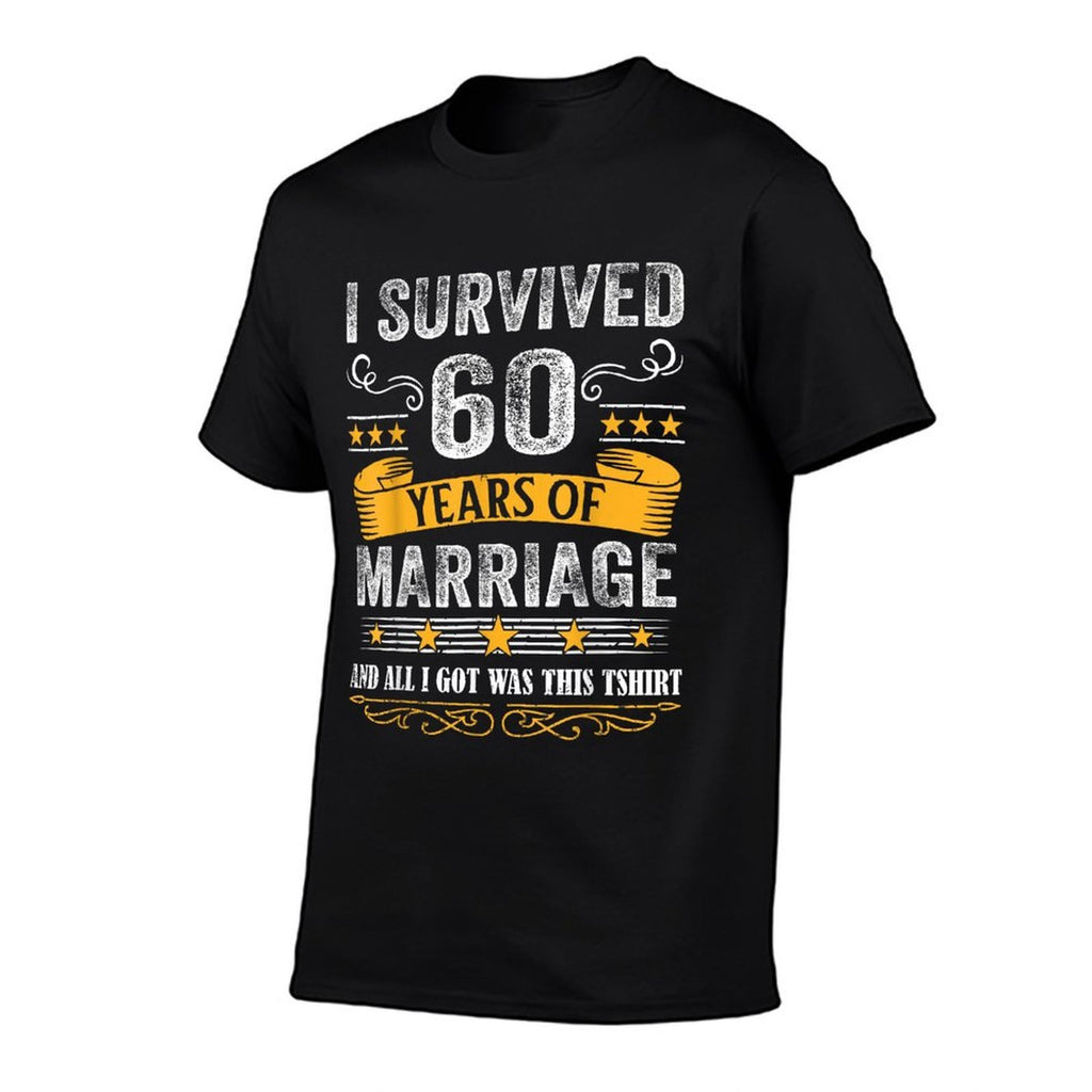 60th Wedding Anniversary Shirt Couples Husband Wife 60 Years Comfortable T-Shirt